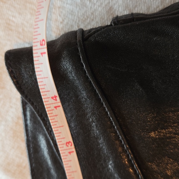 J. Brand 100% Black Lamb Leather Sz. 28 Zippered Ankle Pants - Picture 11 of 16